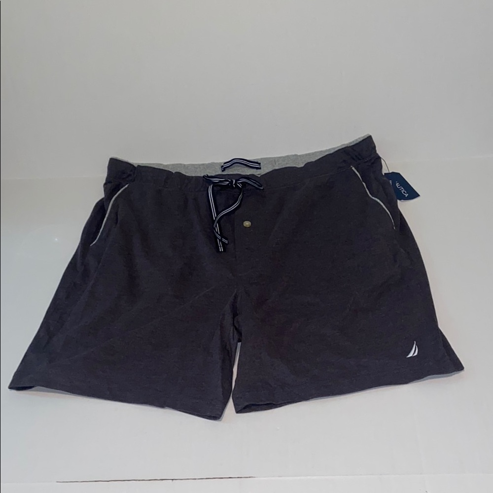Nautica Men’s Gray XL Sleepwear Shorts with Drawstring Waistband NWT